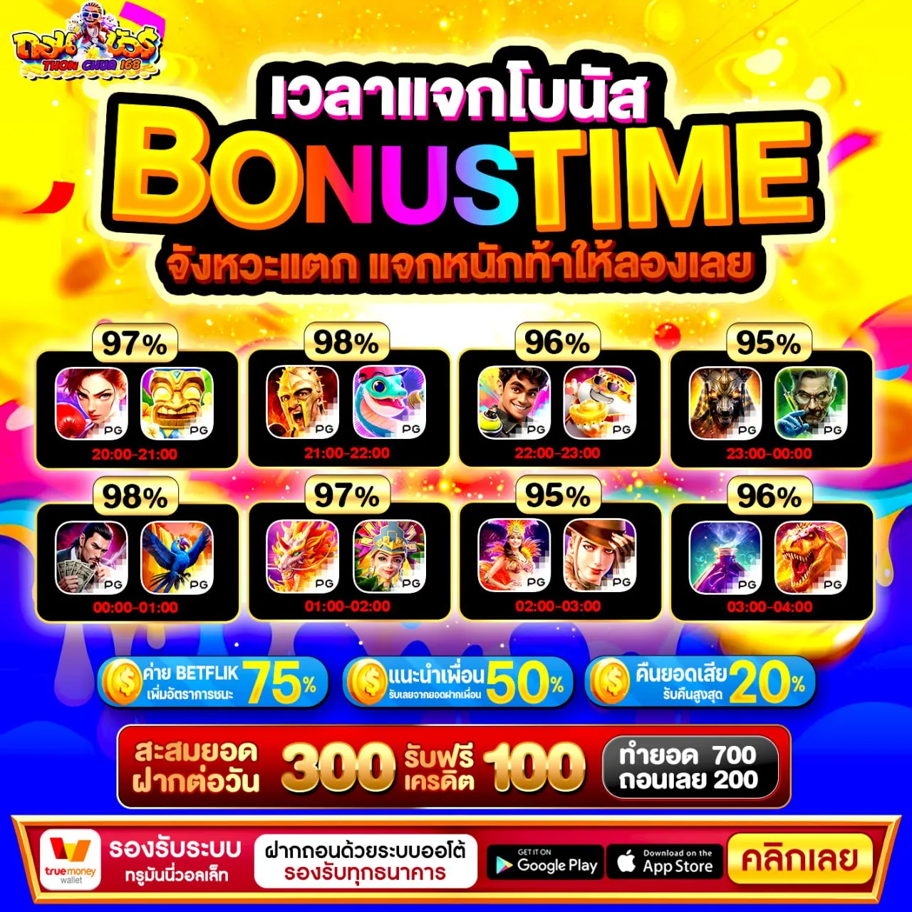 ฝาก 10 รับ 100 ทำยอด 200 ถอนได้เลย