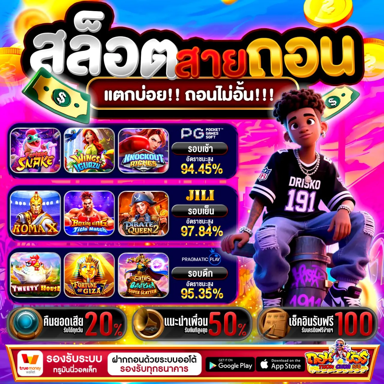 เล่นเวลาไหนโปร 20รับ100ทํา600ถอน300 แตกดี มีลุ้นถอนง่ายที่สุด