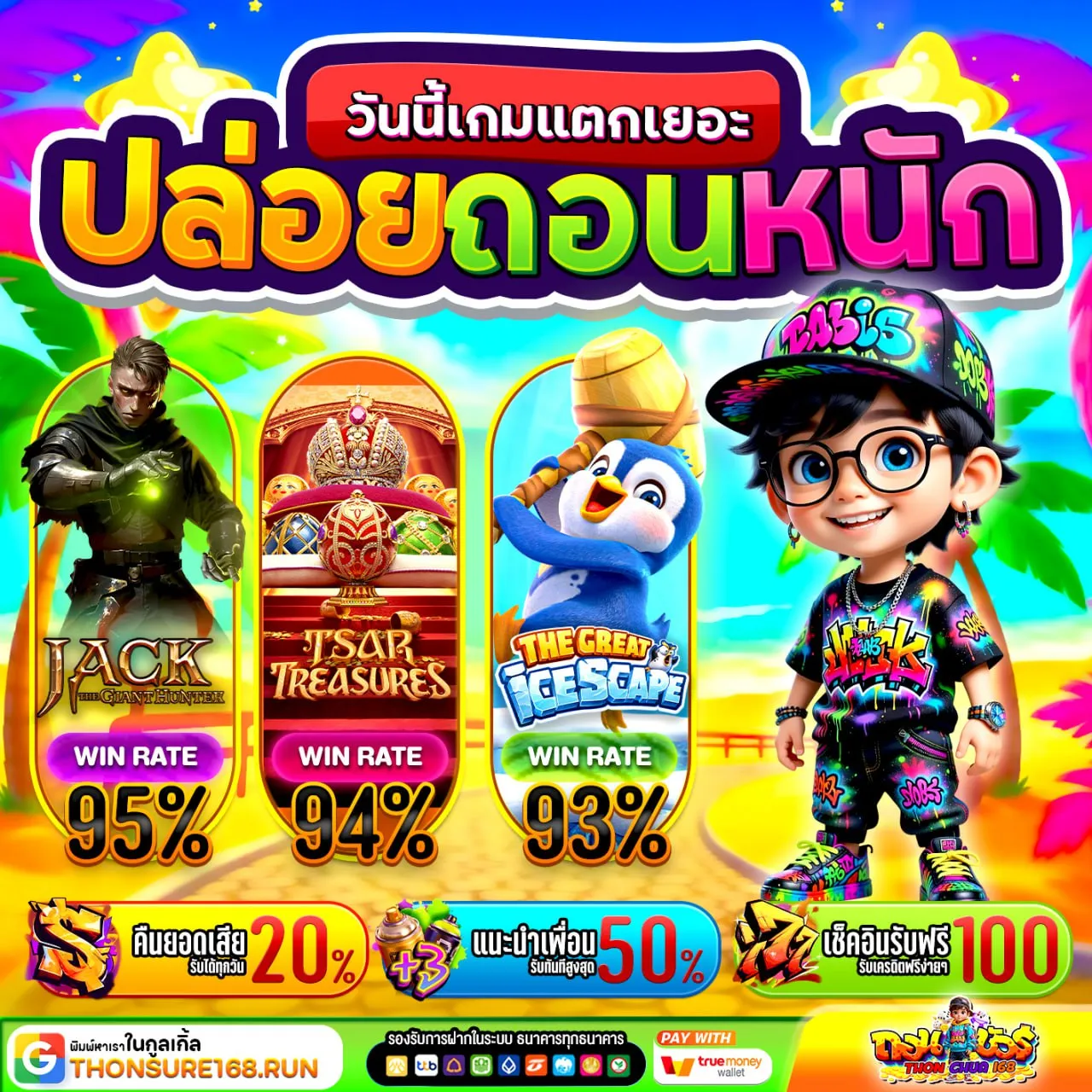 20 รับ100 ทํา 300 ถอน 100 รองรับทรูวอเลท